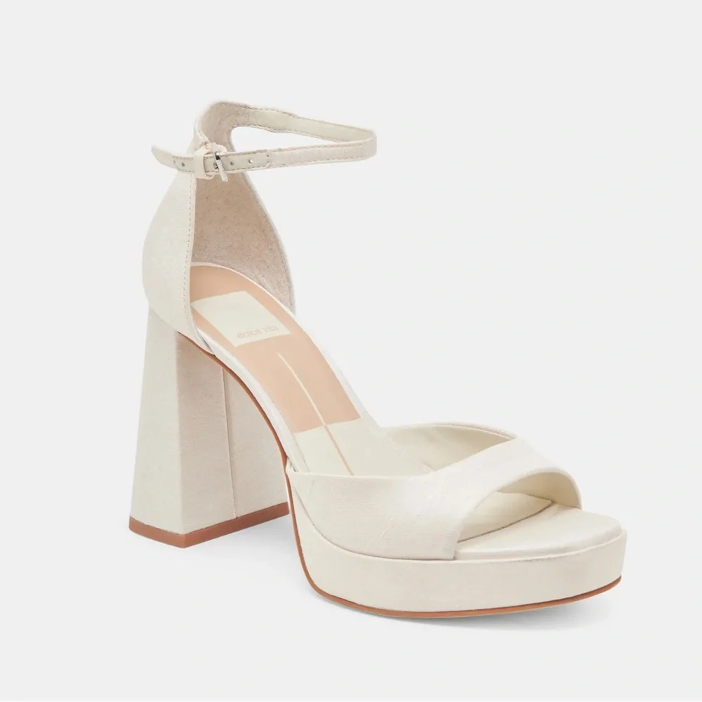Dolce Vita Cream Platform Heels - Picture 1 of 4